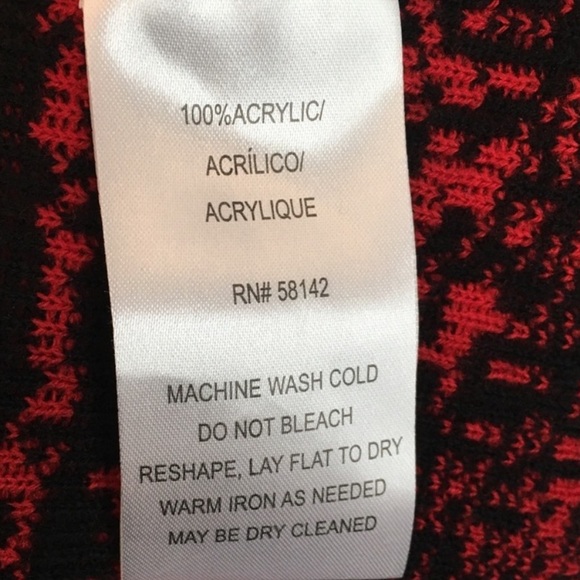 Maggy London Sweater Dress Fit And Flare Cap Sleeve Small Red Preppy Mod Grunge - Picture 6 of 6